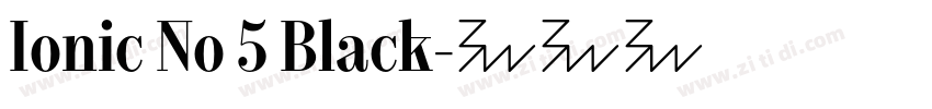 Ionic No 5 Black字体转换